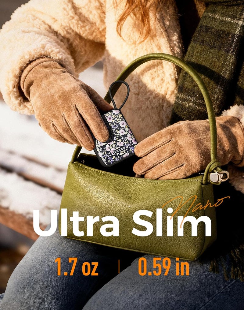 OCOOPA Hand Warmers Rechargeable UT5 Nano – Slim Electric Pocket Heater, Smart Temp Control, 14Hrs Battery, UL Safety, Artists in Bloom Design, Practical Gifts for Women, Christmas, Outdoor, Office - Image 2